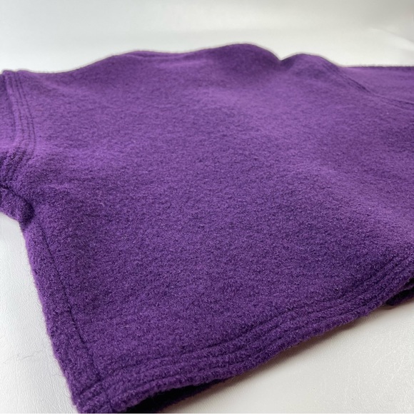 Vintage Eagles Eye Purple Wool Jacket Button Up Boiled Wool Womens Size 8 - Picture 10 of 12
